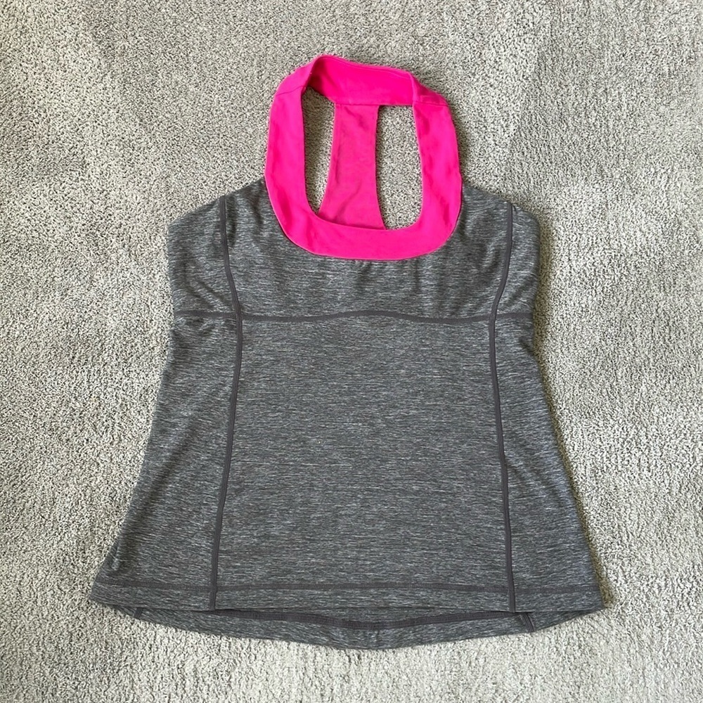 Gray and Pink Women's Top
